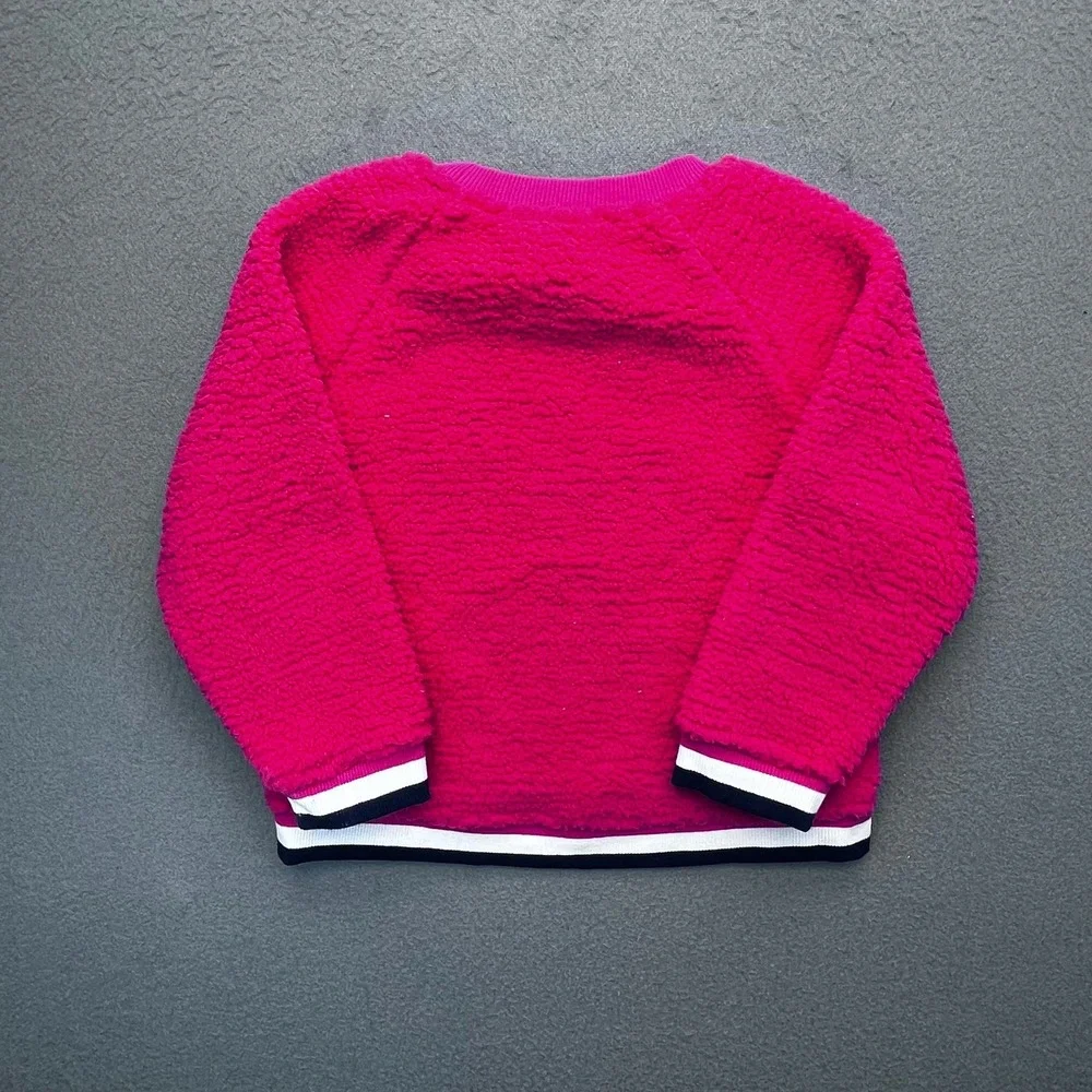 Baby GAP Girls Sherpa Crewneck Sweatshirt‎ Pink 3T Cozy Fleece Pullover babycore